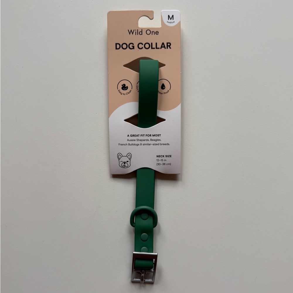 Wild One Dog Collar - M (12-15") - Spruce Green